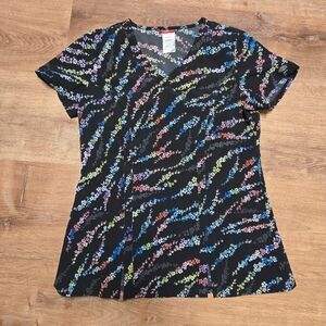 Dickies Black Floral Short Sleeve Top